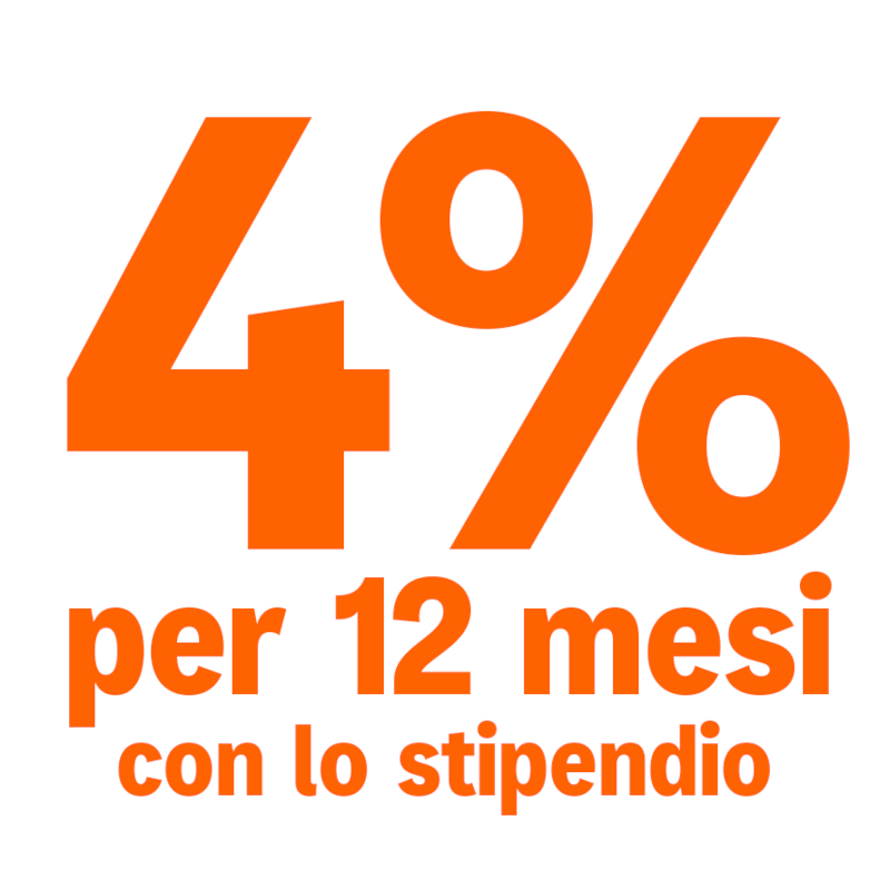 4 percento con lo stipendio